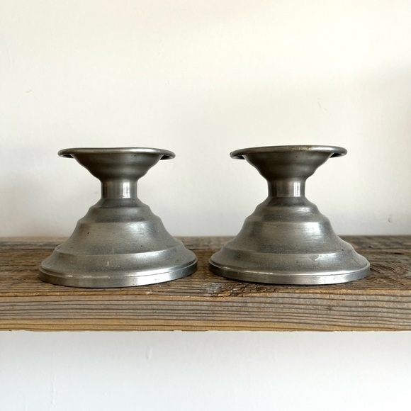 Pewter candlesticks set of two - Picture 1 of 6